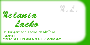 melania lacko business card